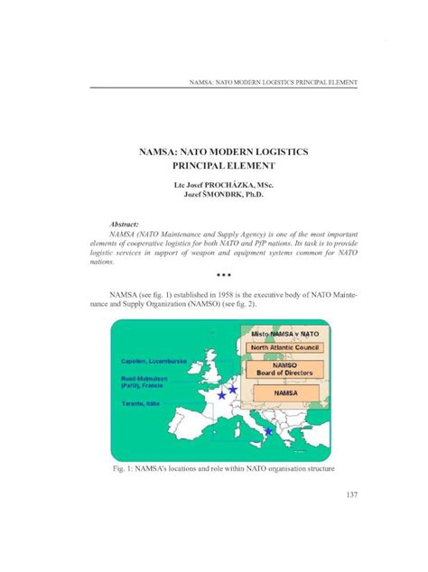 NAMSA Logistics Manual (TOC) NR .